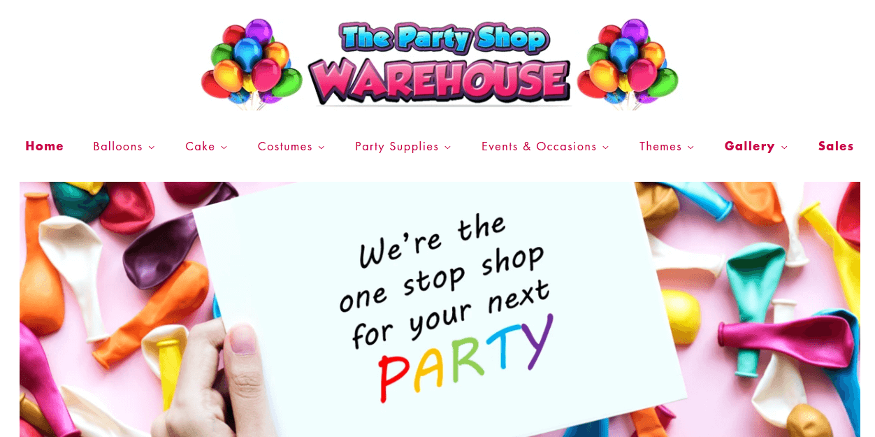 The party shop warehouse