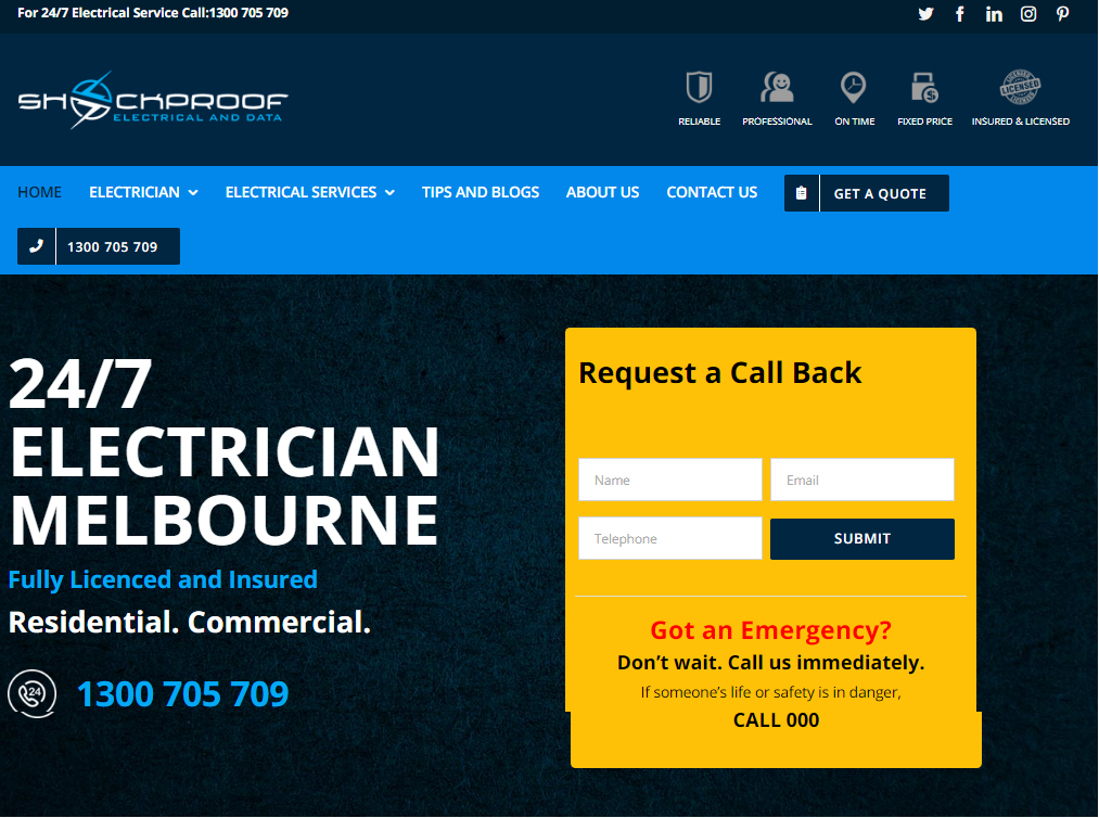 Shockproof Electrical and Data